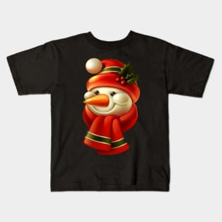 Smiling Snowman Kids T-Shirt